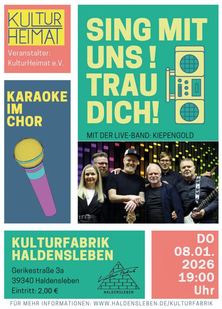 Rudelsingen in der Kulturfabrik Haldensleben kiepengold band chor Haldensleben 2026