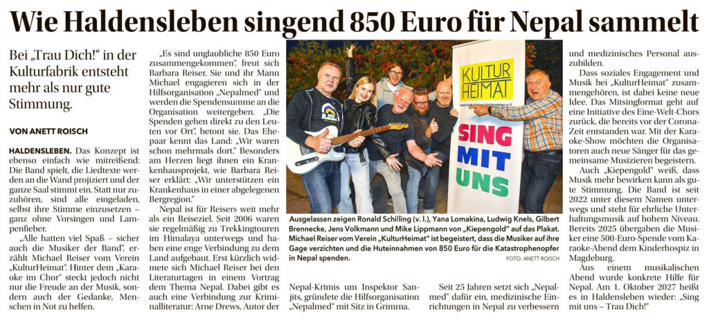 Wie Haldensleben singend 850 Euro für Nepal sammelt Kiepengold-Band_volksstimme 20.10.2026